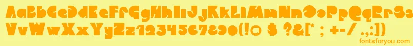 CrystalwiesnerQweckle Font – Orange Fonts on Yellow Background