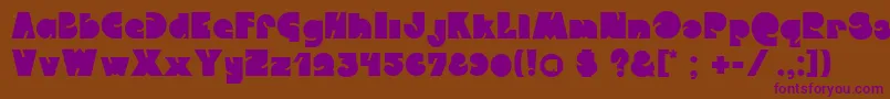 CrystalwiesnerQweckle Font – Purple Fonts on Brown Background