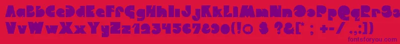 CrystalwiesnerQweckle Font – Purple Fonts on Red Background