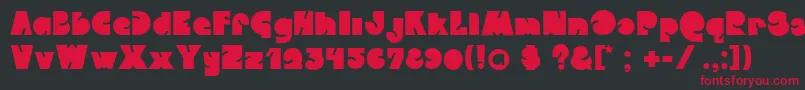 CrystalwiesnerQweckle Font – Red Fonts on Black Background