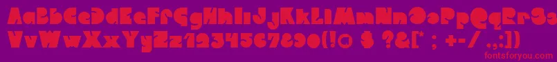 CrystalwiesnerQweckle Font – Red Fonts on Purple Background