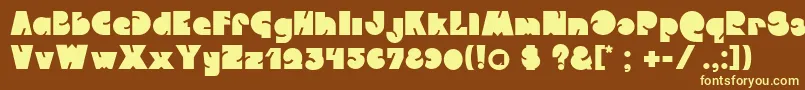 CrystalwiesnerQweckle Font – Yellow Fonts on Brown Background