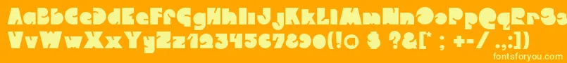 CrystalwiesnerQweckle Font – Yellow Fonts on Orange Background