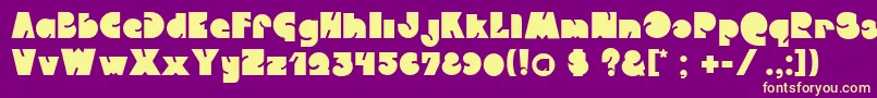 CrystalwiesnerQweckle Font – Yellow Fonts on Purple Background