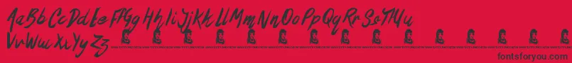 TheOysterBar Font – Black Fonts on Red Background