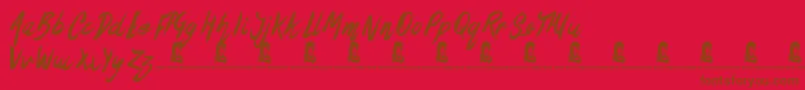 TheOysterBar Font – Brown Fonts on Red Background