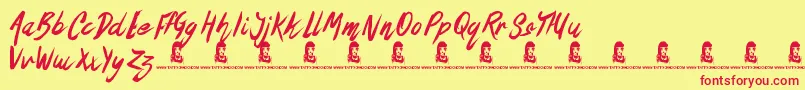 TheOysterBar Font – Red Fonts on Yellow Background