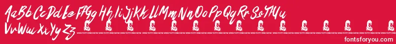 TheOysterBar Font – White Fonts on Red Background