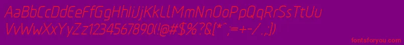 fuente TadaoItalic – Fuentes Rojas Sobre Fondo Morado