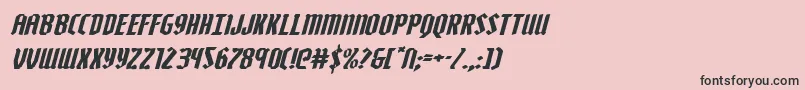 Zollernexpandital-fontti – mustat fontit vaaleanpunaisella taustalla