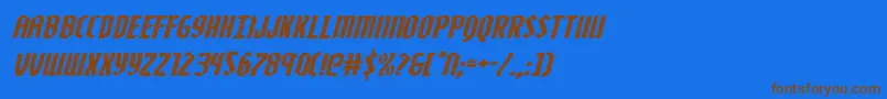 Zollernexpandital Font – Brown Fonts on Blue Background