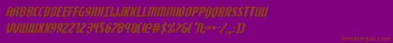 フォントZollernexpandital – 紫色の背景に茶色のフォント
