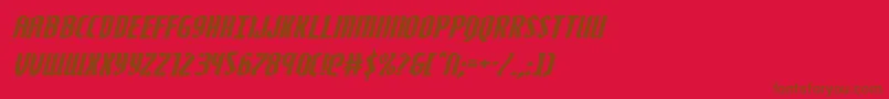 Zollernexpandital-fontti – ruskeat fontit punaisella taustalla