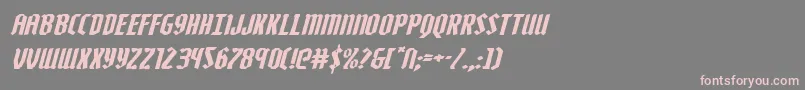 Zollernexpandital-fontti – vaaleanpunaiset fontit harmaalla taustalla