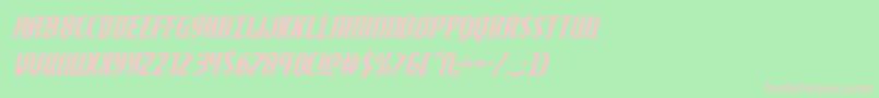 Zollernexpandital Font – Pink Fonts on Green Background