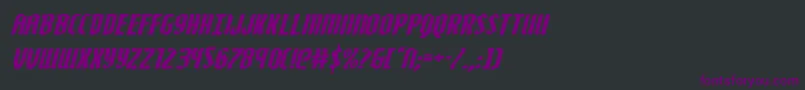 Zollernexpandital Font – Purple Fonts on Black Background