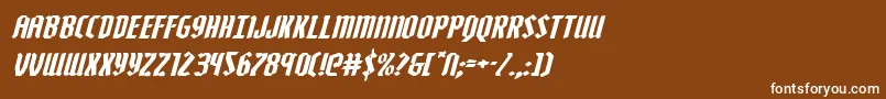 Zollernexpandital Font – White Fonts on Brown Background