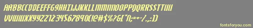 Zollernexpandital Font – Yellow Fonts on Gray Background