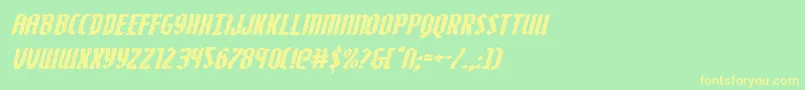 Zollernexpandital Font – Yellow Fonts on Green Background