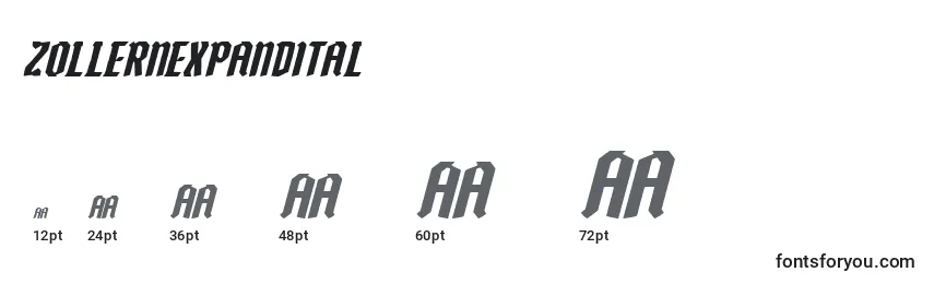 Zollernexpandital Font Sizes