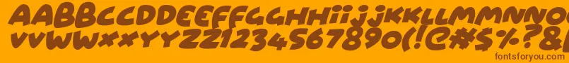 More about WowsersItalic Font WowsersItalic Font – Brown Fonts on Orange Background