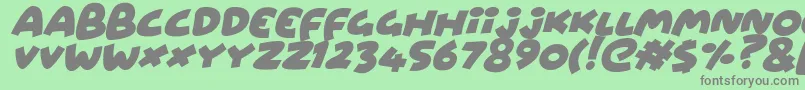 WowsersItalic Font – Gray Fonts on Green Background