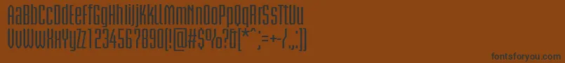 フォントBriemakademistdSemiboldcn – 黒い文字が茶色の背景にあります