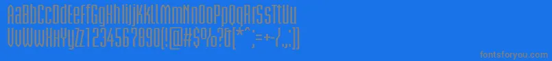 フォントBriemakademistdSemiboldcn – 青い背景に灰色の文字