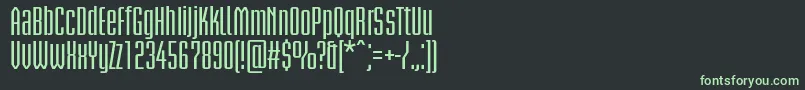 BriemakademistdSemiboldcn Font – Green Fonts on Black Background