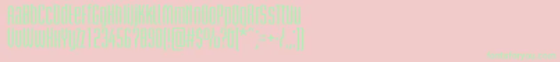 BriemakademistdSemiboldcn Font – Green Fonts on Pink Background