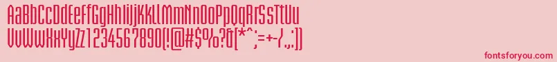 BriemakademistdSemiboldcn Font – Red Fonts on Pink Background