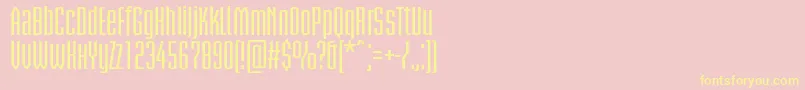 BriemakademistdSemiboldcn Font – Yellow Fonts on Pink Background