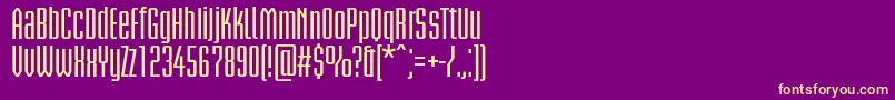 BriemakademistdSemiboldcnフォントについての詳細 フォントBriemakademistdSemiboldcn – 紫の背景に黄色のフォント