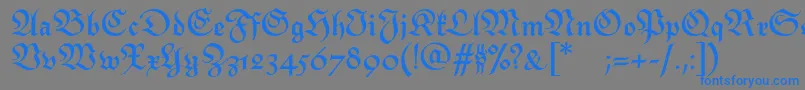 MonarchiatextBold Font – Blue Fonts on Gray Background