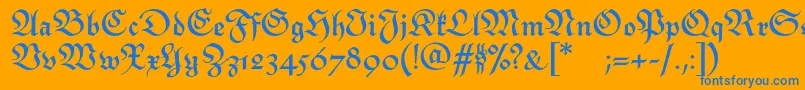 MonarchiatextBold Font – Blue Fonts on Orange Background