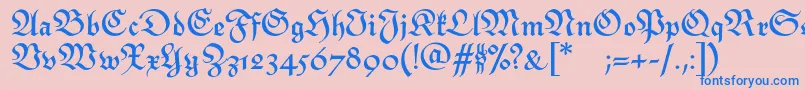 MonarchiatextBold Font – Blue Fonts on Pink Background