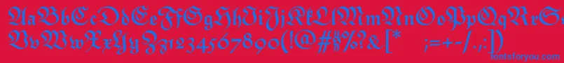 MonarchiatextBold Font – Blue Fonts on Red Background