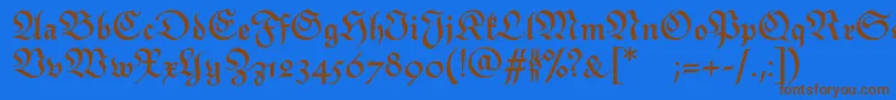 MonarchiatextBold Font – Brown Fonts on Blue Background