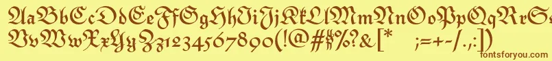 MonarchiatextBold Font – Brown Fonts on Yellow Background