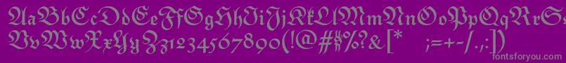 MonarchiatextBold-Schriftart – Graue Schriften auf violettem Hintergrund