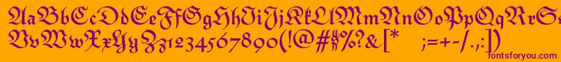 MonarchiatextBold Font – Purple Fonts on Orange Background