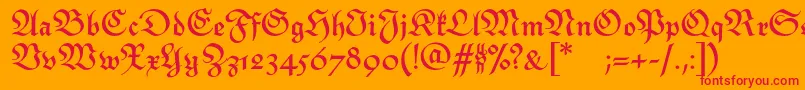 MonarchiatextBold Font – Red Fonts on Orange Background