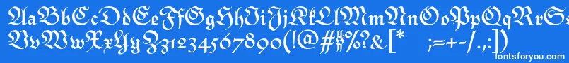 MonarchiatextBold Font – White Fonts on Blue Background