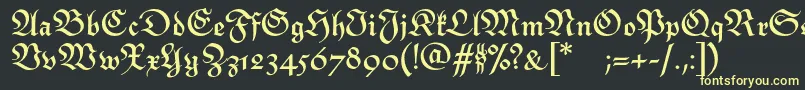 MonarchiatextBold Font – Yellow Fonts on Black Background