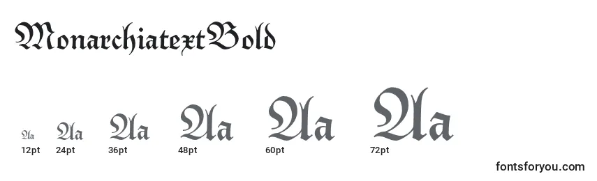 MonarchiatextBold Font Sizes