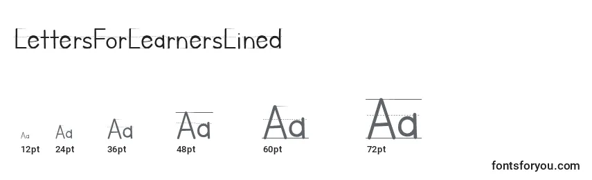 LettersForLearnersLined Font Sizes