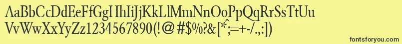 Weitere Informationen zur GarondsmalldbNormal-Schriftart GarondsmalldbNormal-Schriftart – Schwarze Schriften auf gelbem Hintergrund
