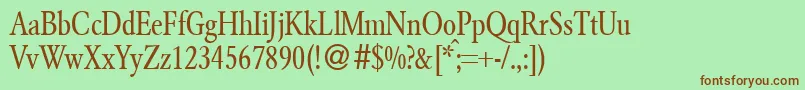 GarondsmalldbNormal Font – Brown Fonts on Green Background