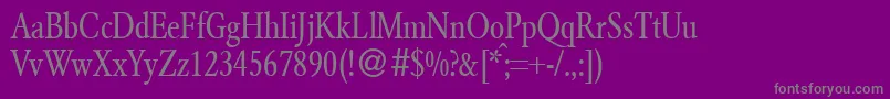 GarondsmalldbNormal-Schriftart – Graue Schriften auf violettem Hintergrund