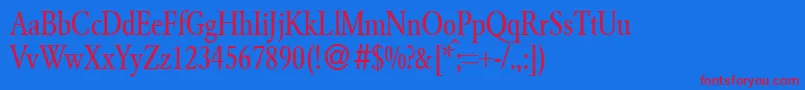 GarondsmalldbNormal Font – Red Fonts on Blue Background